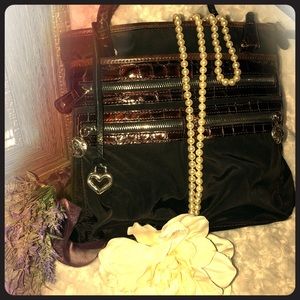 Brighton nylon and leather bag